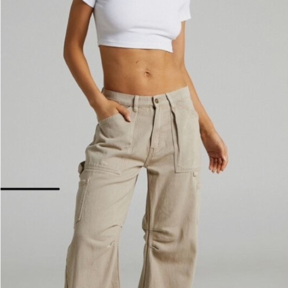 Lioness Beige Cargo Pants
